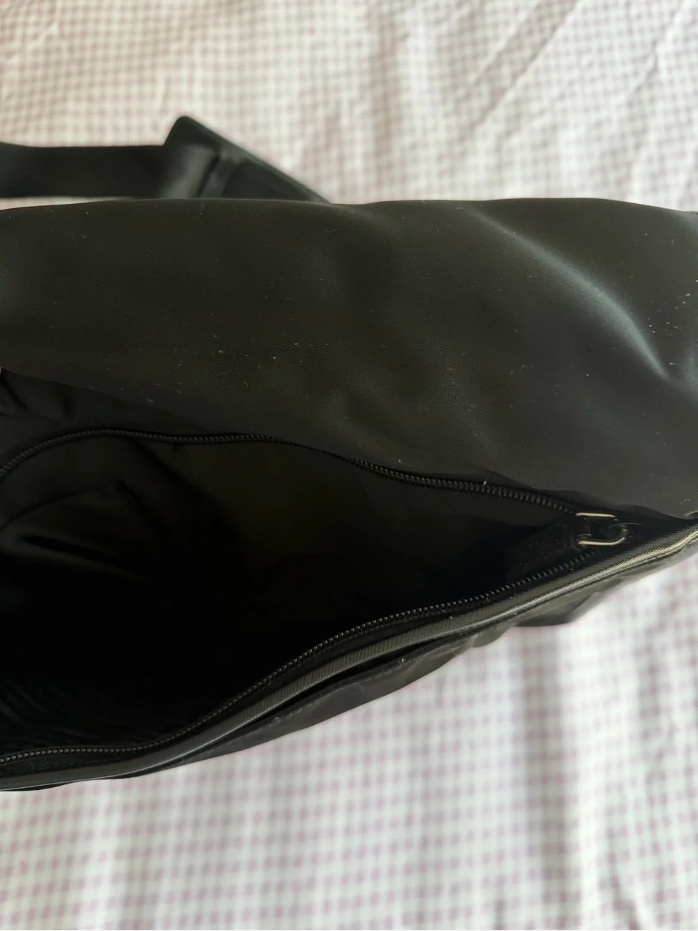 Prada Black Nylon Messenger Satchel, never used